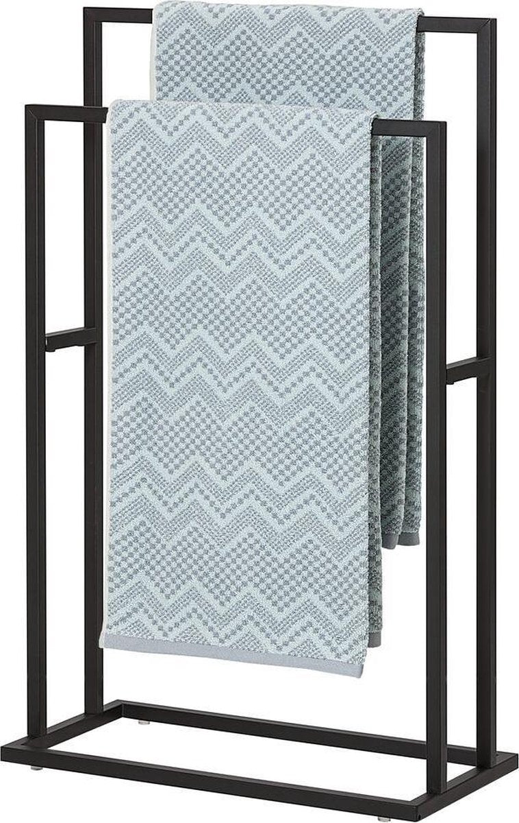 Sealskin carré - handdoekrek - 24 x 48 x 78,5 cm - voor 2 handdoeken - vrijstaand - zwart
