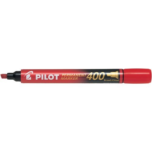 Pilot permanent marker 400 beitelvormige punt rood