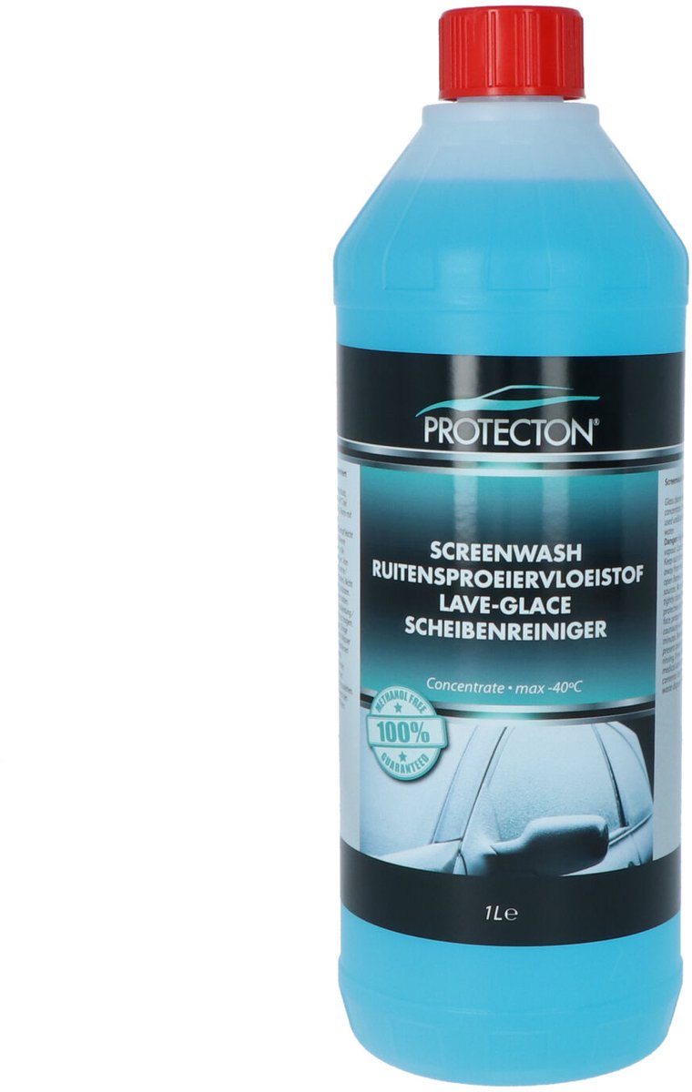 Protecton ruitensproeiervloeistof - concentraat - voorkomt het bevriezen van het ruitensproeiersysteem - tot -40° c - glycol tegen her bevriezen - 1 liter