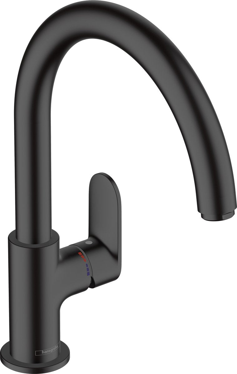 Hansgrohe vernis blend m35 - keukenmengkraan - ééngreeps bediening - 210mm maat - draaibare uitloop - 1 straalfunctie - mat zwart