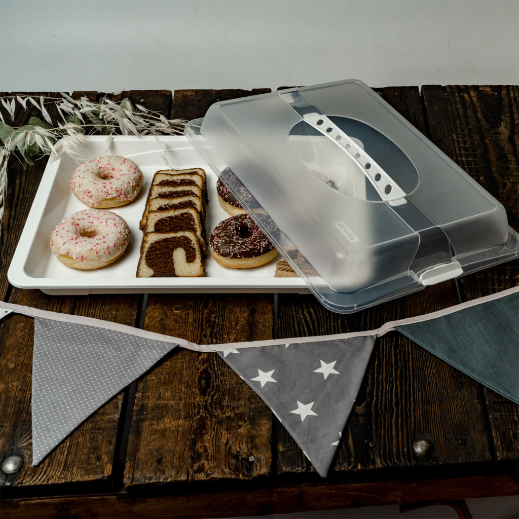 Rotho john partybutler -serveerbak groot wit