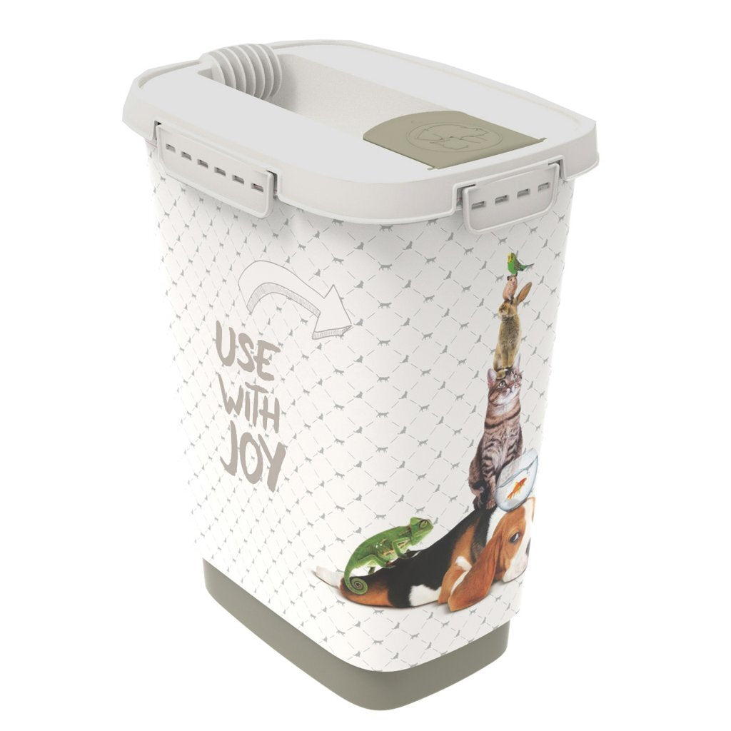 Rotho cody pet food container 10l cappuccino zand