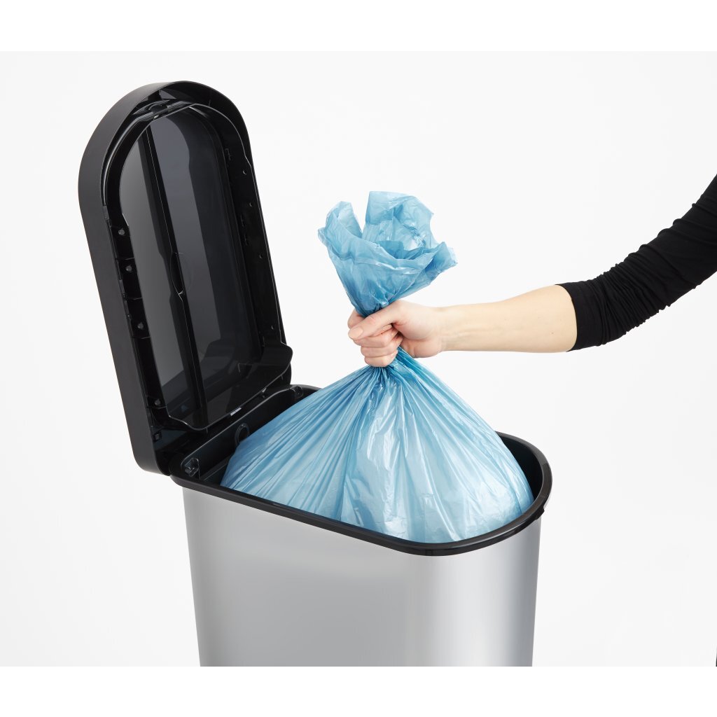 Rotho paso pedaalemmer 50l zilver metallic