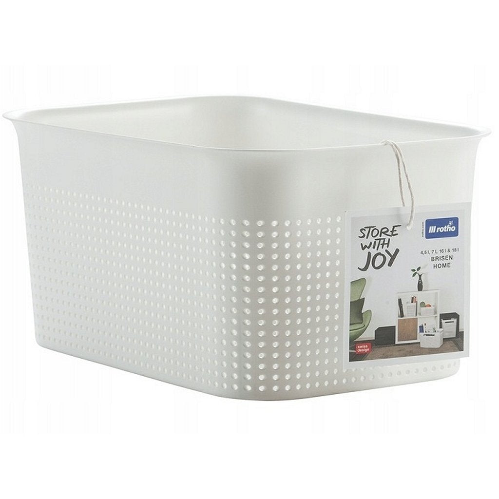 Rotho brisen opbergmand 26.2x18x13 cm 4.5l wit