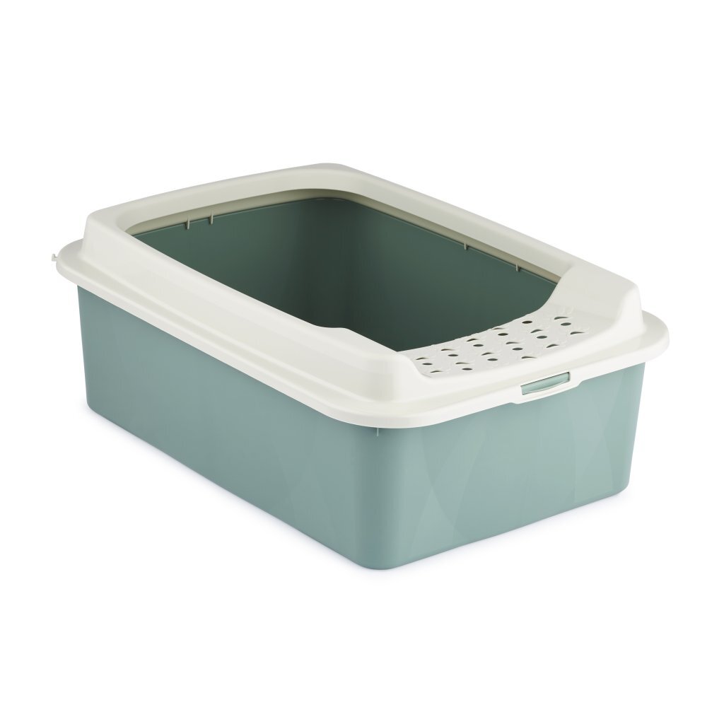 Rotho eco bonnie kattenbak met boveningang m groen zand