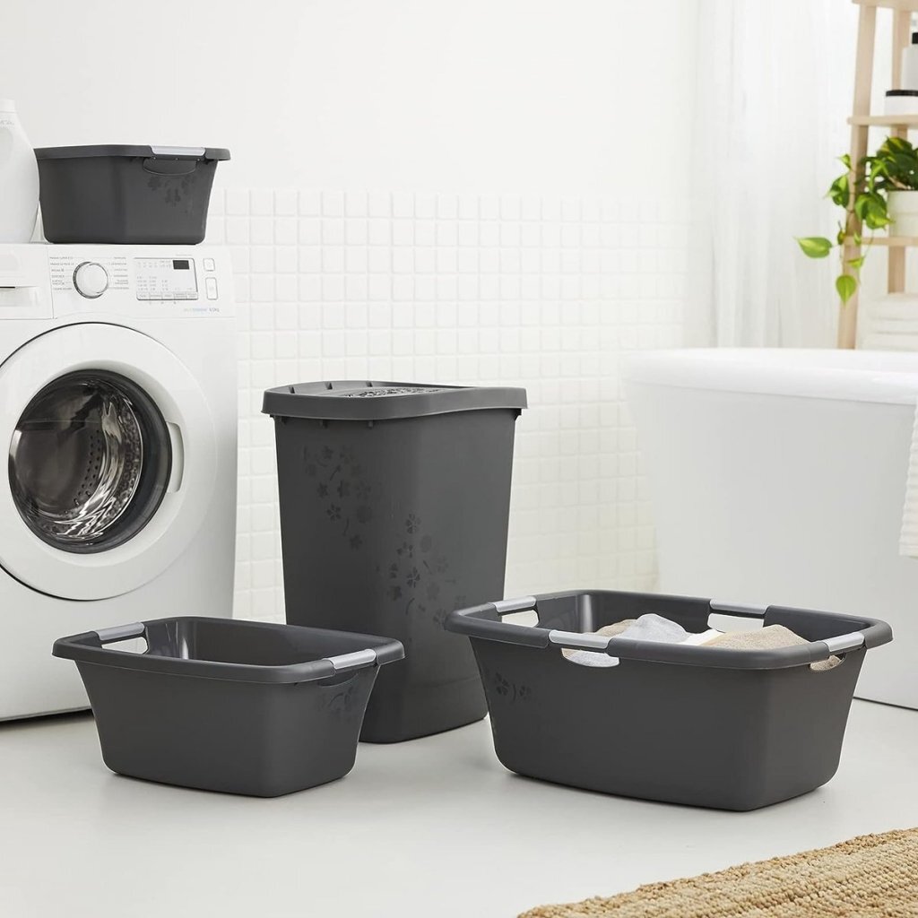 Rotho flowers wasmand 12l antraciet