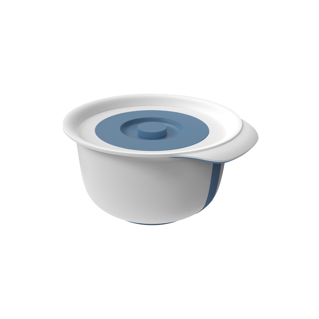 Rotho verse beslagkom met spatdeksel 4l horizon blauw