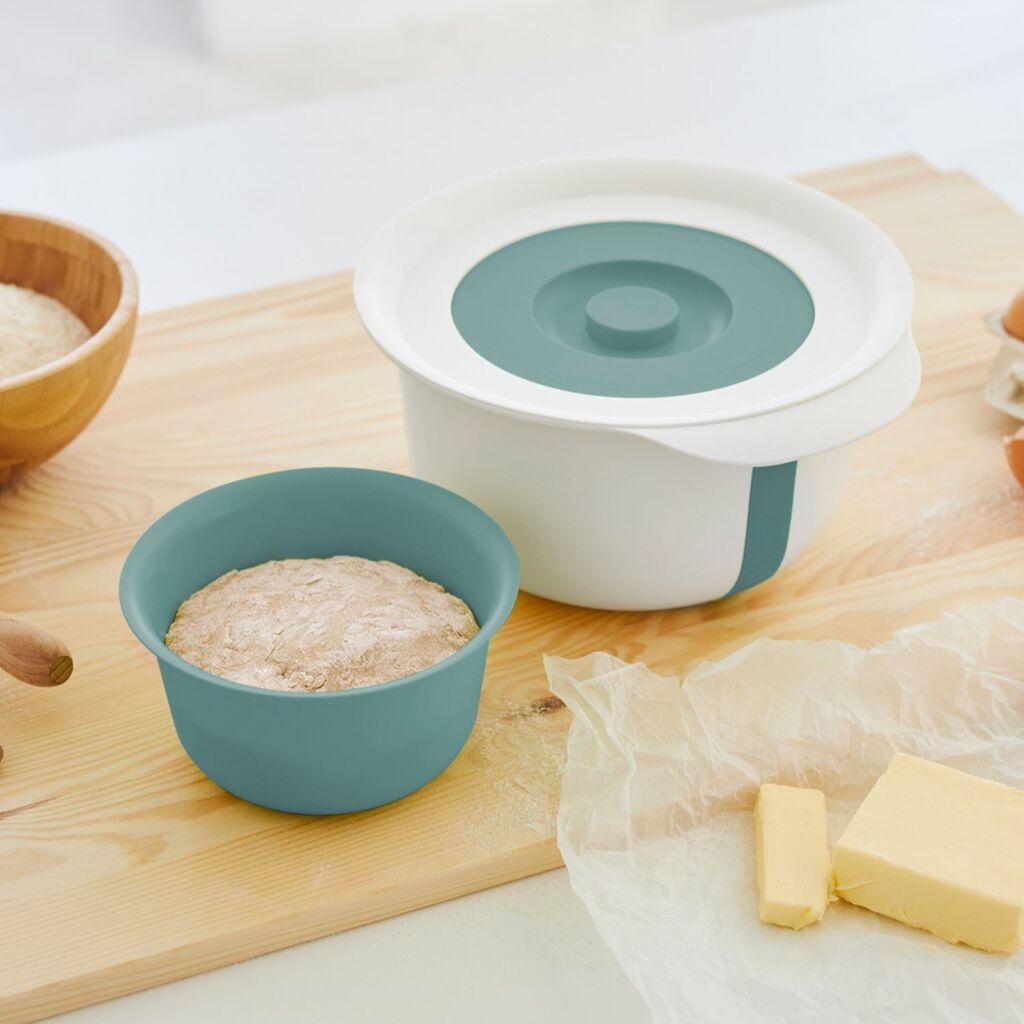 Rotho verse beslagkom met spatdeksel 4l maretak groen