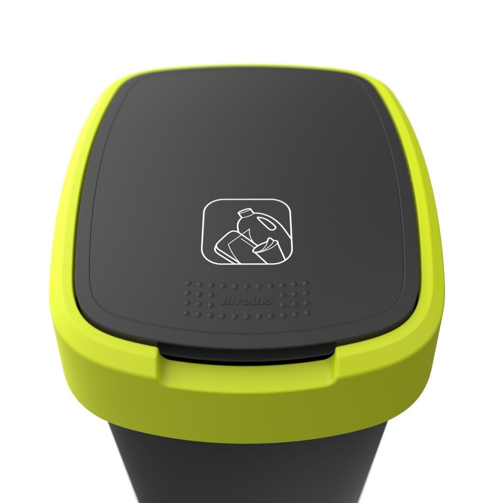 Rotho twist afvalbak 25l lime antraciet