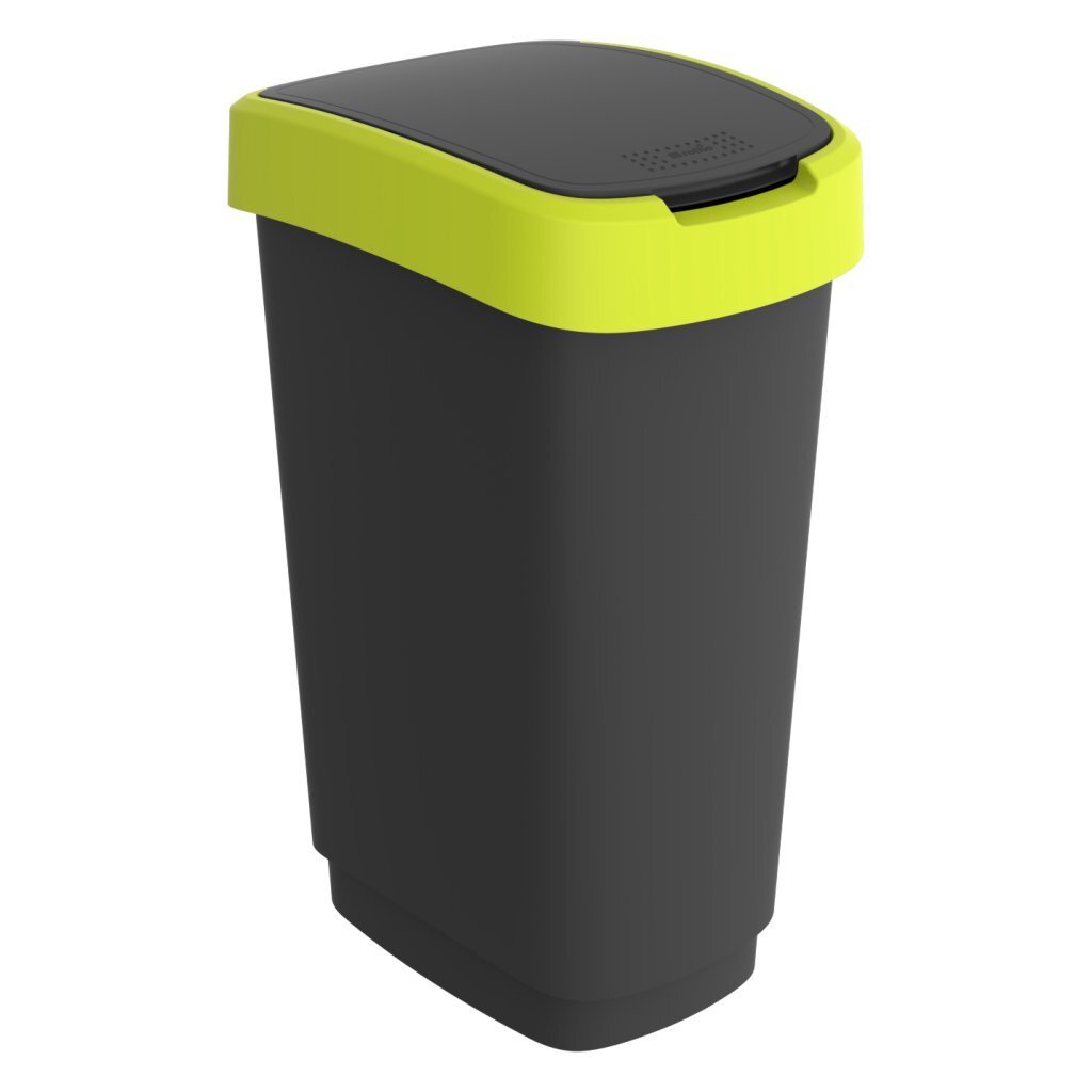 Rotho twist afvalbak 50l limoen antraciet