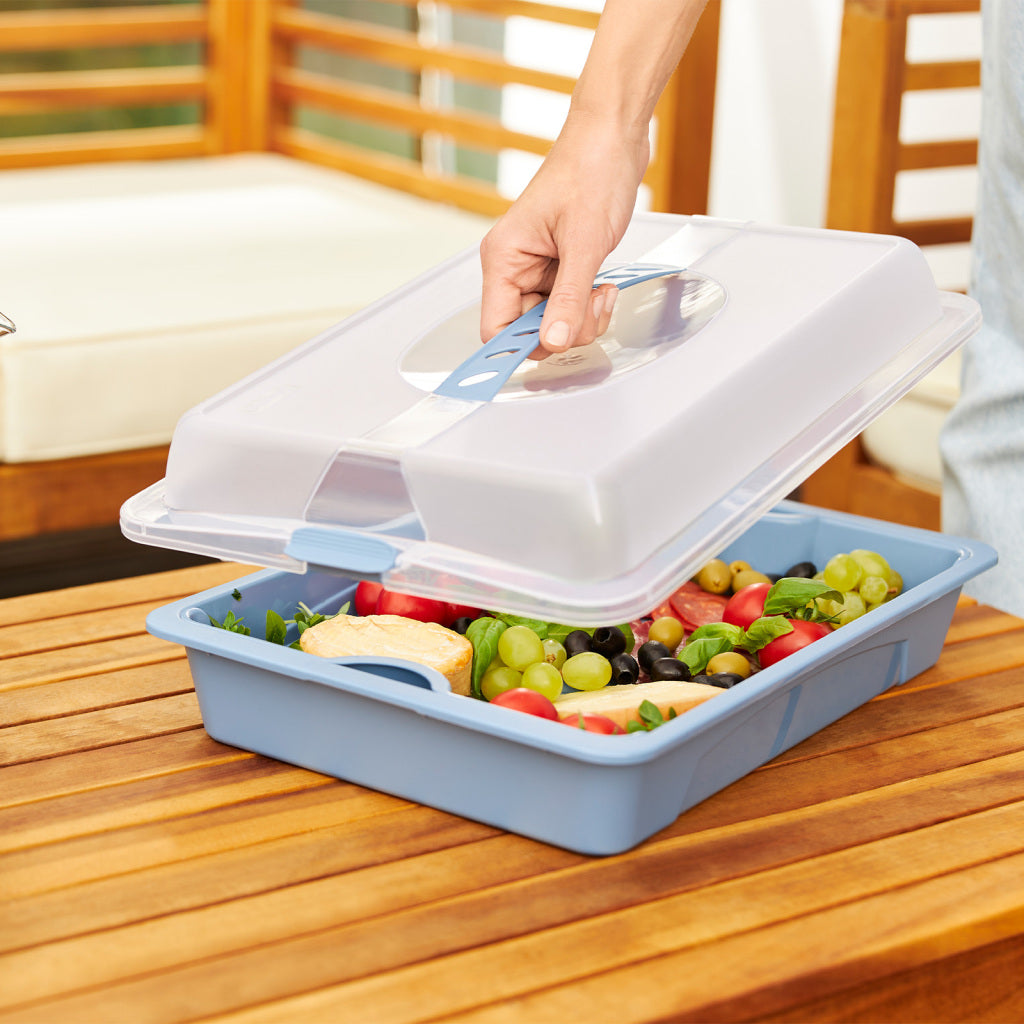 Rotho frisse partybutler serveertray cool horizon blauw