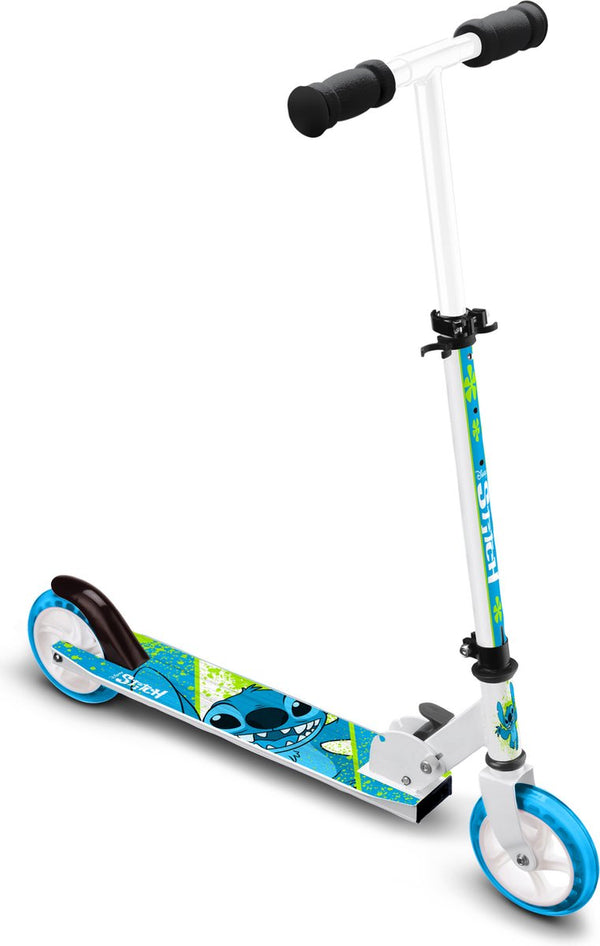 Disney Stitch 2-wheel children's scooter - foldable - foot brake - white blue