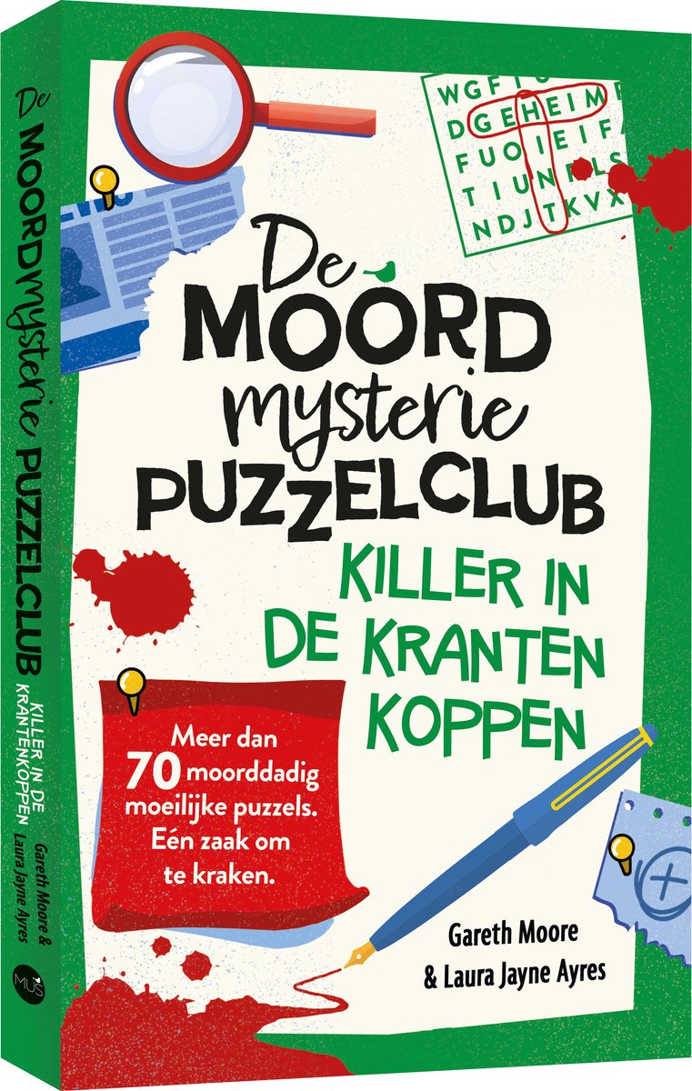 Uitgeverij mus de moordmysterie puzzelclub 3: killer in de krantenkoppen