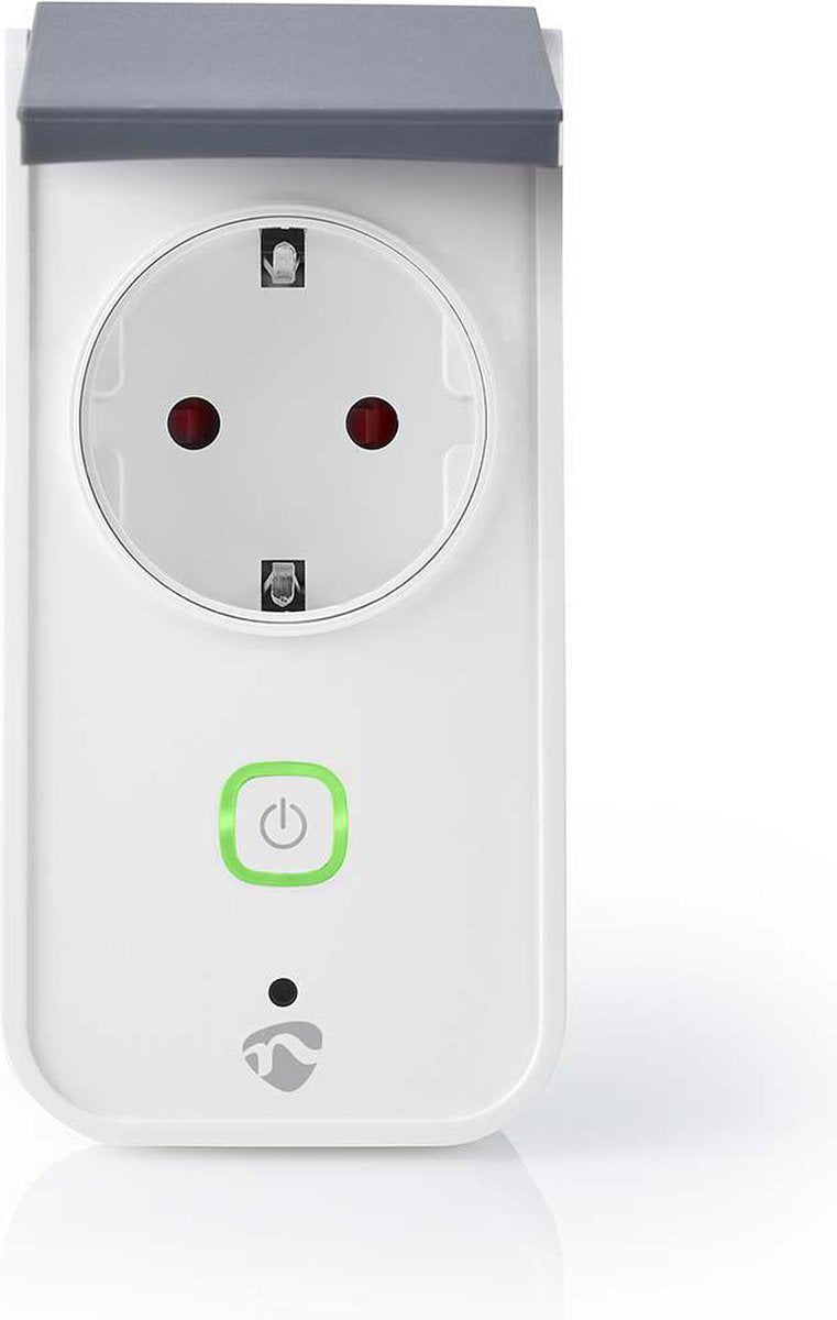 Nedis smartlife slimme stekker - ip44 - energiemeter - 3680 w - randaarde stekker type f (cee 7 7) - -30 - 40 °c - android ios - grijs wit - 1 stuks