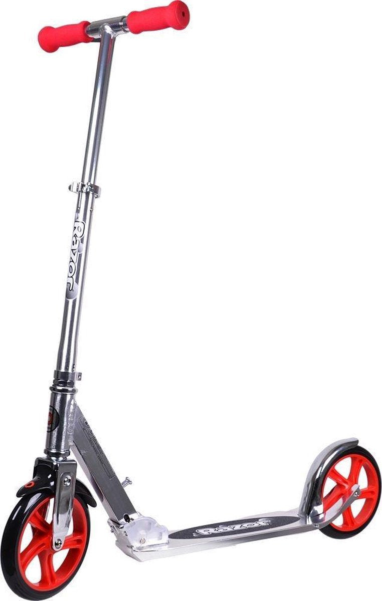 Razor a5 lux - step - zilver - opvouwbaar - grote wielen 200 mm - in hoogte verstelbaar stuur - voor kinderen en volwassenen - tot 100 kg - vanaf 8 jaar