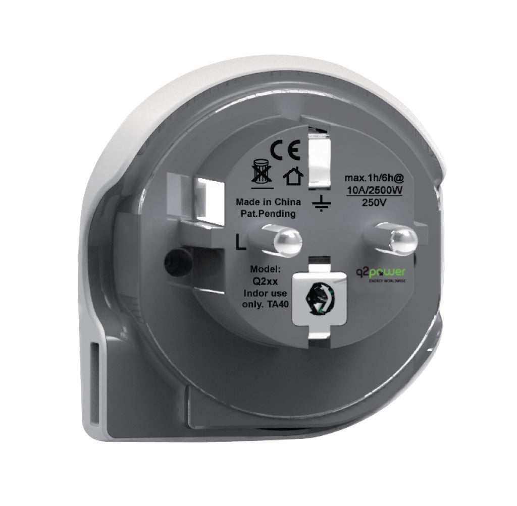 Q2 power 1.100110 reisadapter wereld-naar-europa usb-geaard
