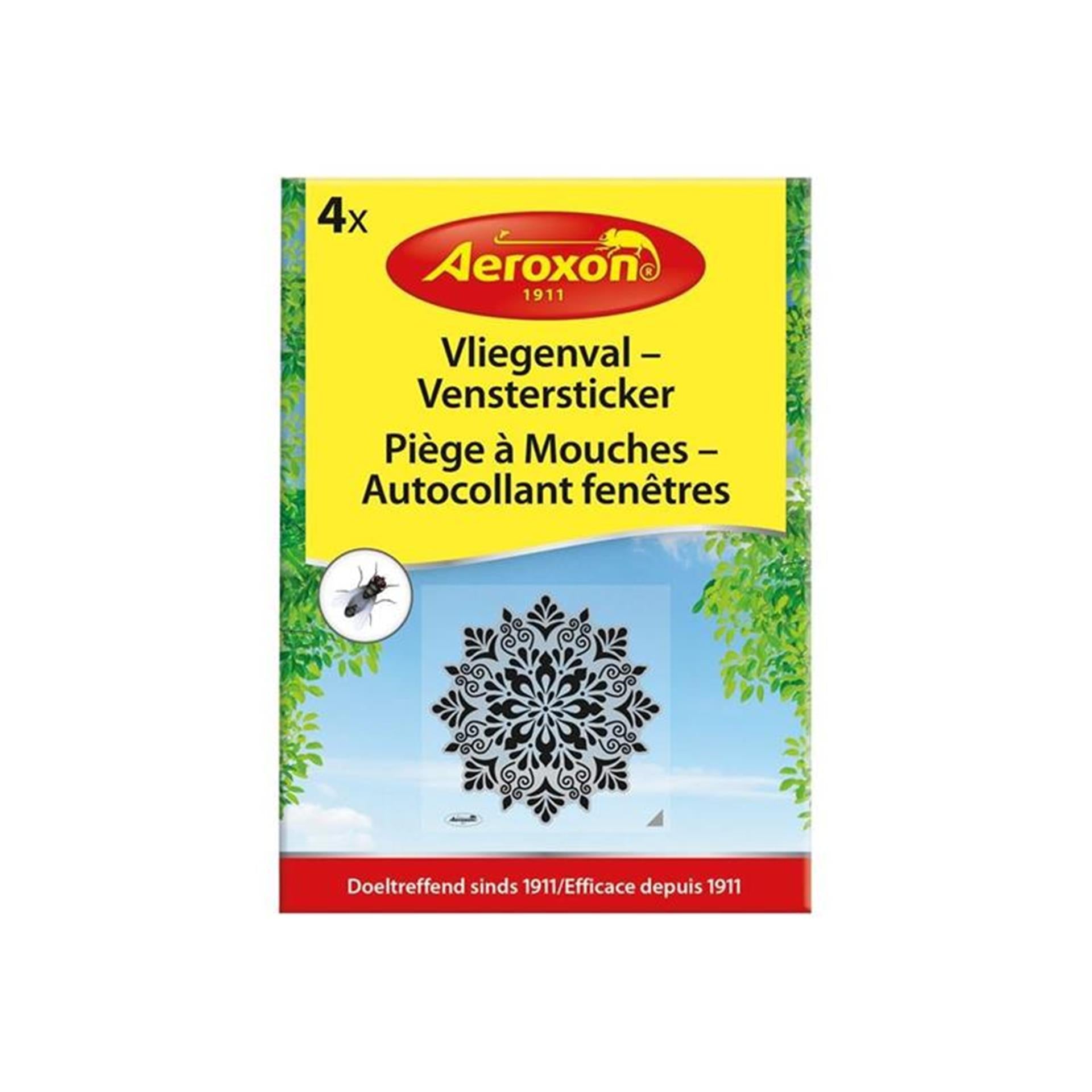 Bsi aeroxon vliegenval raamsticker 4st