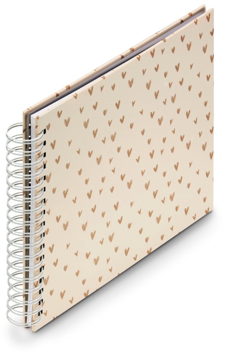 Hama spiraalalbum xl - lovely - 28x24 cm - 50 witte pagina's - beige