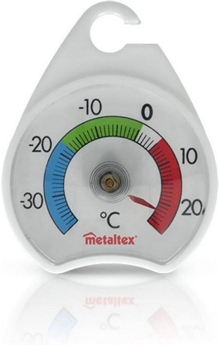 Metaltex - diepvriesthermometer - koelkast thermometer - 5 cm - abs - polystyreen - wit