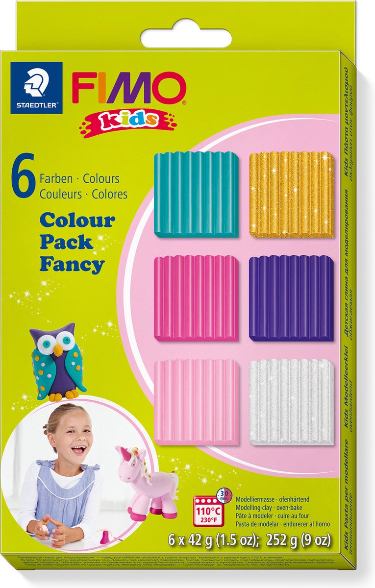 Fimo kids -ovenhardende boetseerklei - colour pack girlie (6 x 42g)