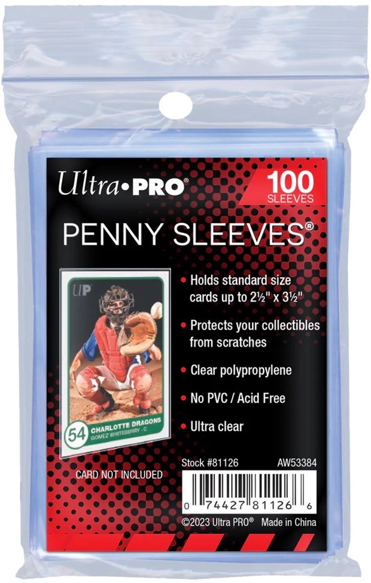 Ultrapro tcg sleeves - blanco clear - store safe ultra pro (standard size) - tcg sleeves- penny sleeves