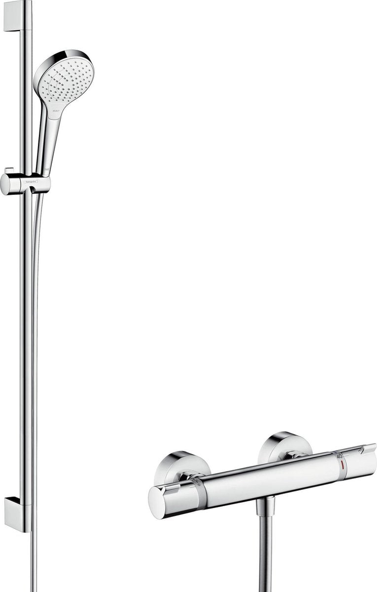 Hansgrohe croma s vario renovatieset 65 cm - comfort - ecostat thermostaat - select-knop bediening - chroom