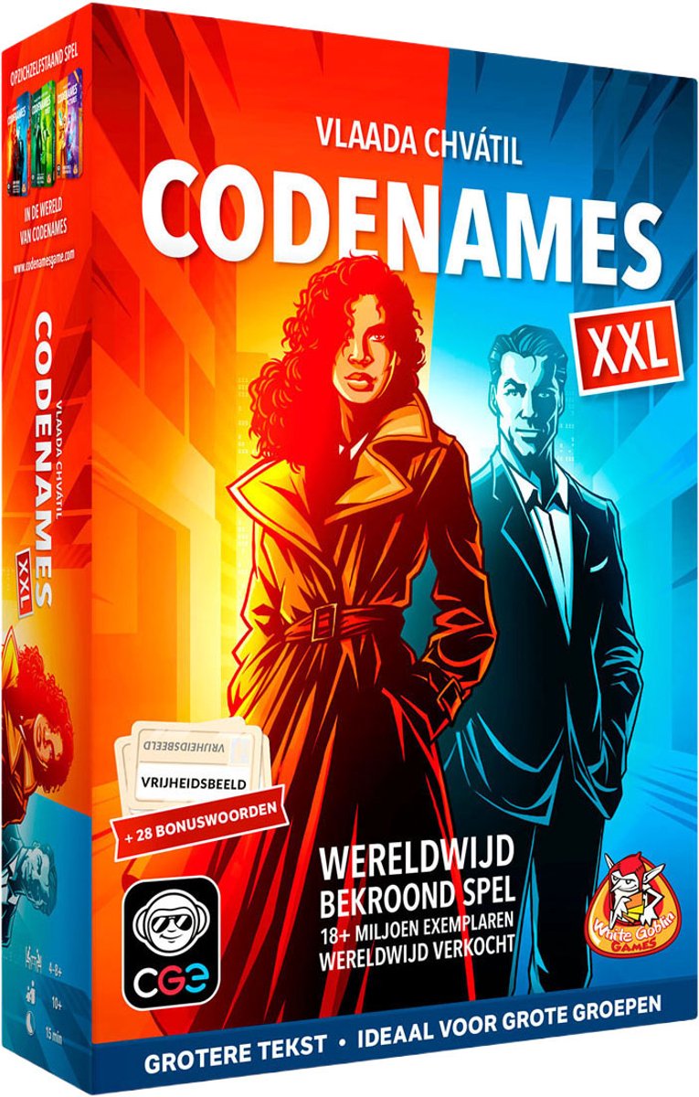 White goblin games codenames xxl partyspel - extra groot bordspel.