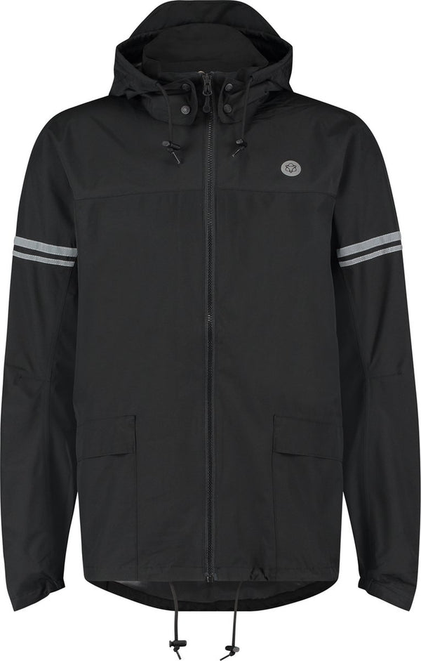 Agu original regenjas essential – 100% waterdicht – poray 5.000 – gerecycled materiaal – dames heren – zwart - s