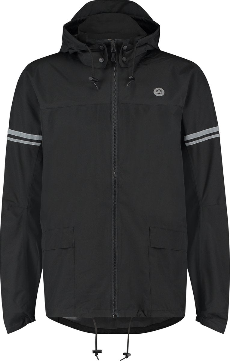 Agu original regenjas essential – 100% waterdicht – poray 5.000 – gerecycled materiaal – dames heren – zwart - xxl