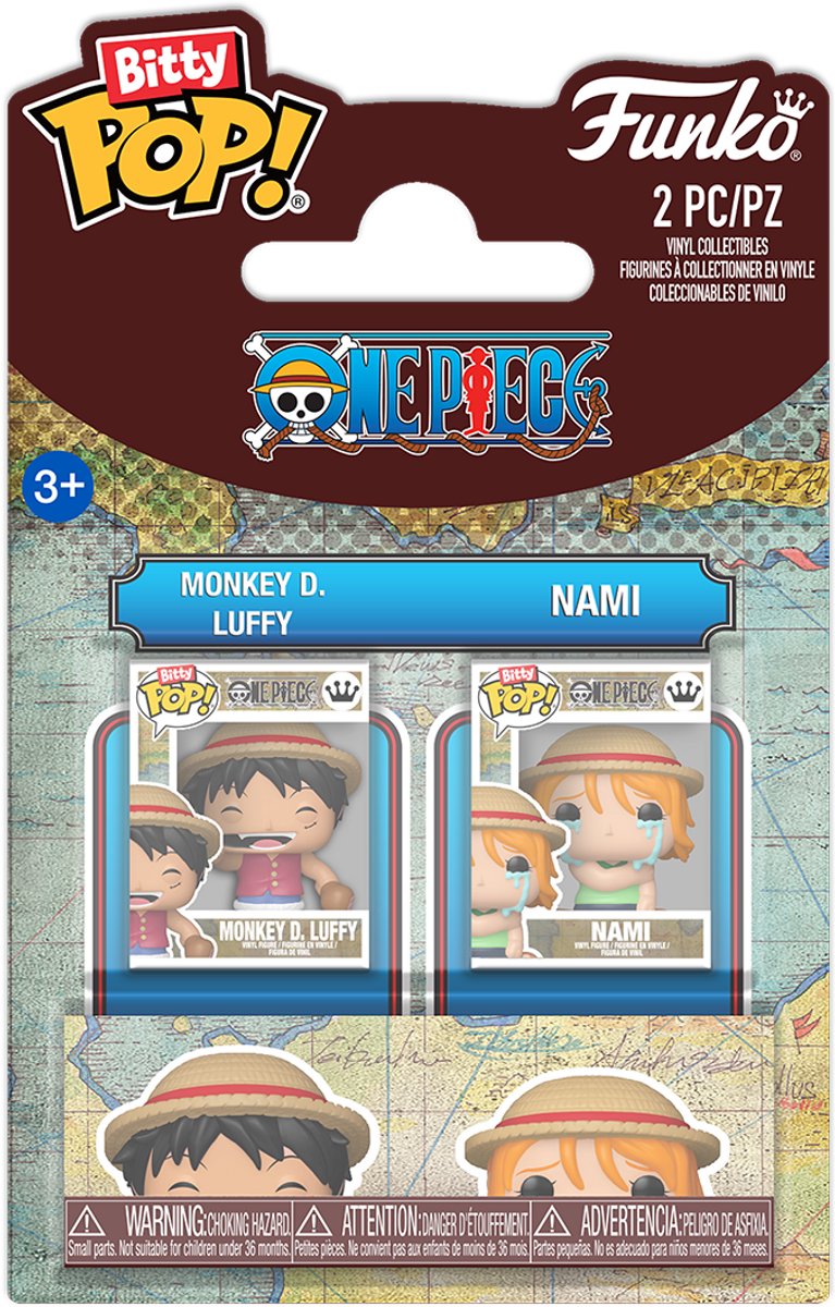 Funko bitty pop 2 pack: one piece- luffy nami