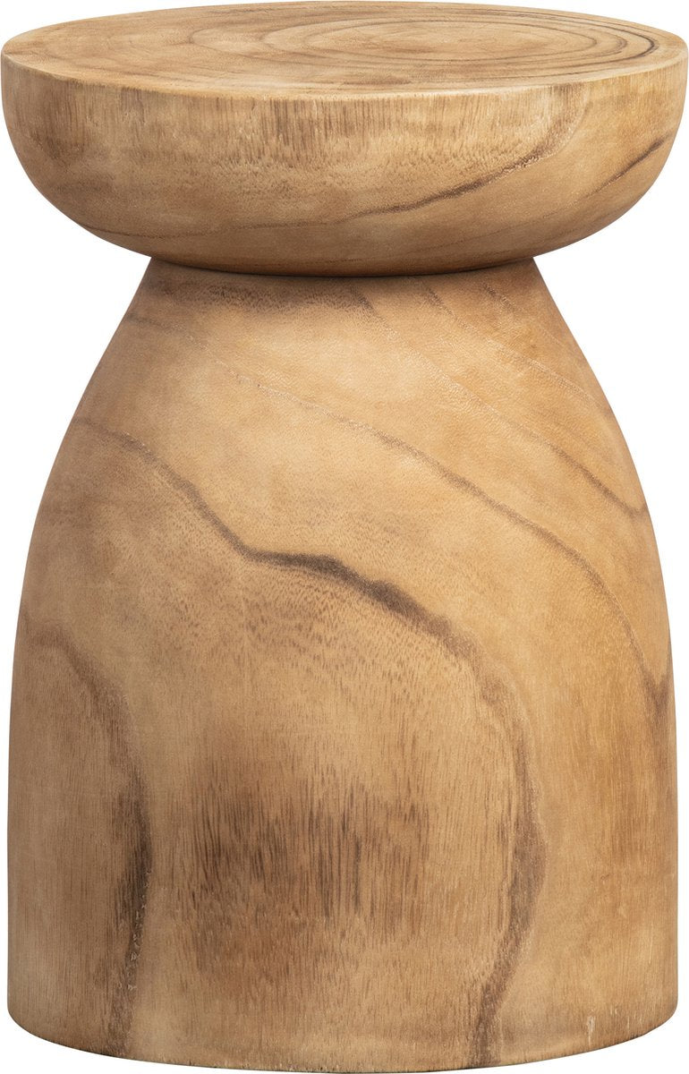 Woood bink kruk - hout - naturel - 40x28x28