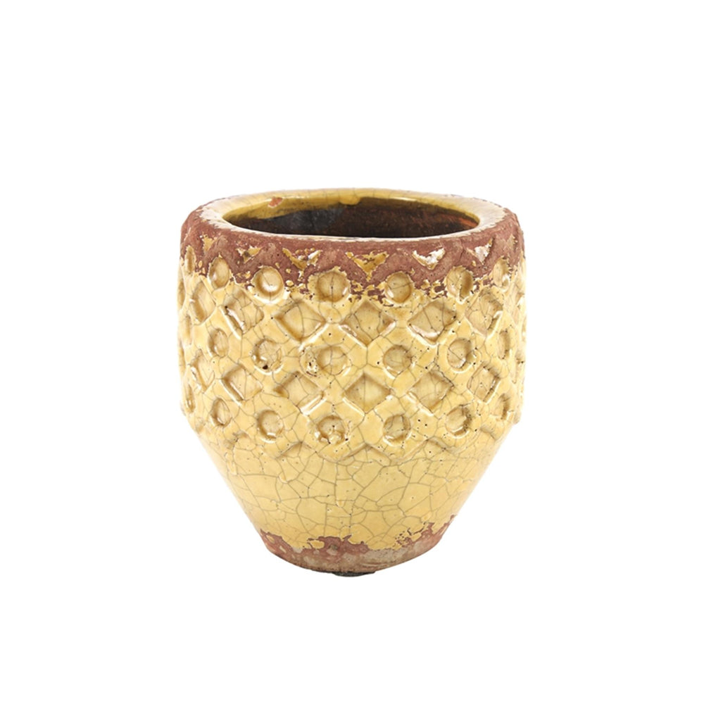 Countryfield bloempot rosana m ø13x13cm geel