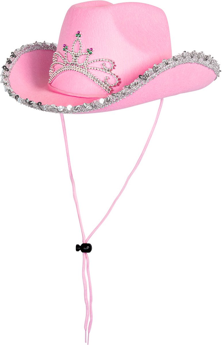 Boland kinderhoed glimmer roze