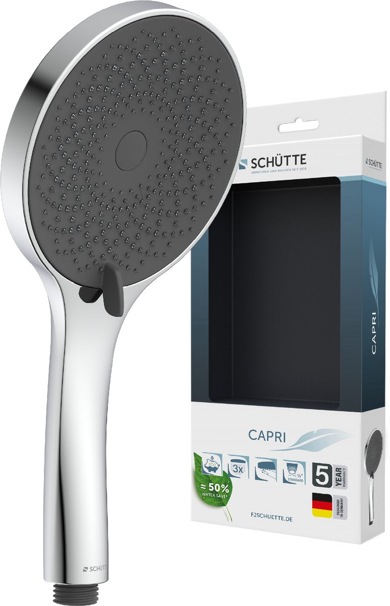 Schütte capri handdouche - douchekop rond- chroom antraciet