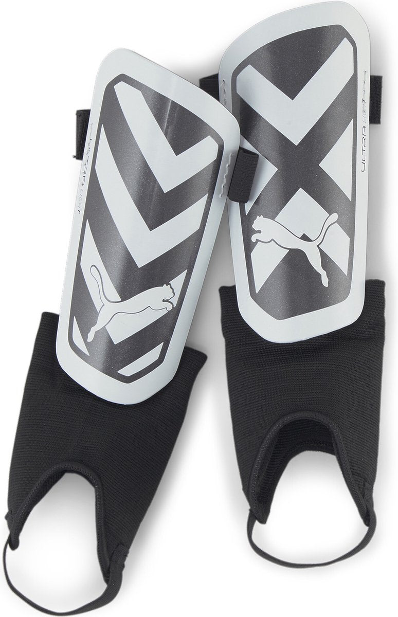 Puma ultra light ankle unisex scheenbeschermer - black- white - maat s
