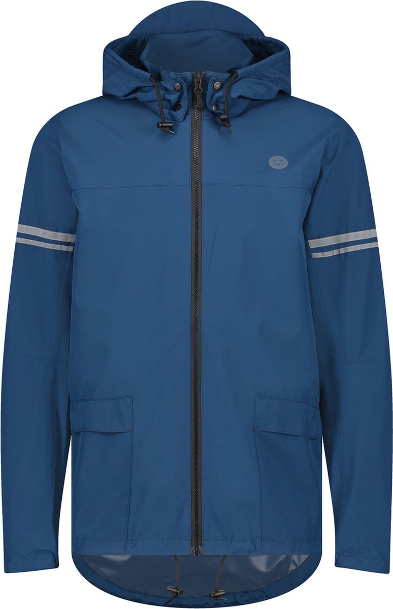 Agu original regenjas essential – 100% waterdicht – poray 5.000 – gerecycled materiaal – dames heren – blauw - l