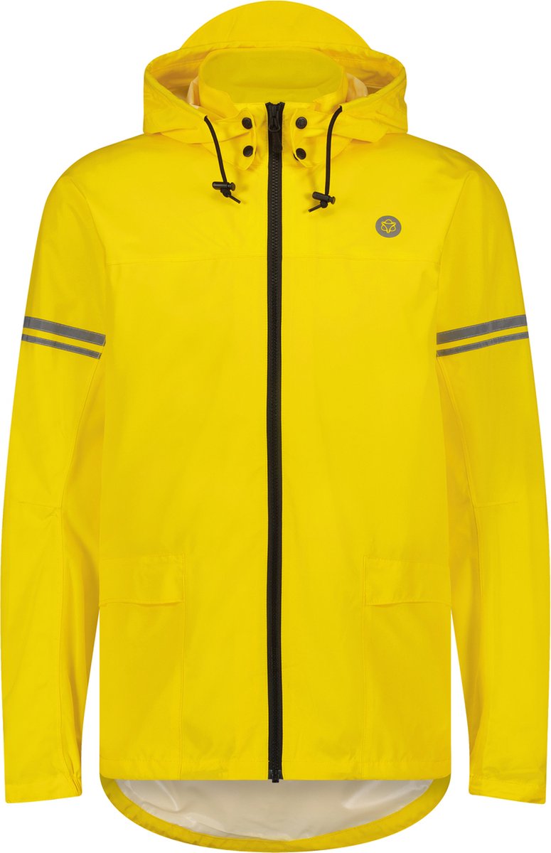 Agu original regenjas essential – 100% waterdicht – poray 5.000 – gerecycled materiaal – dames heren – geel - s