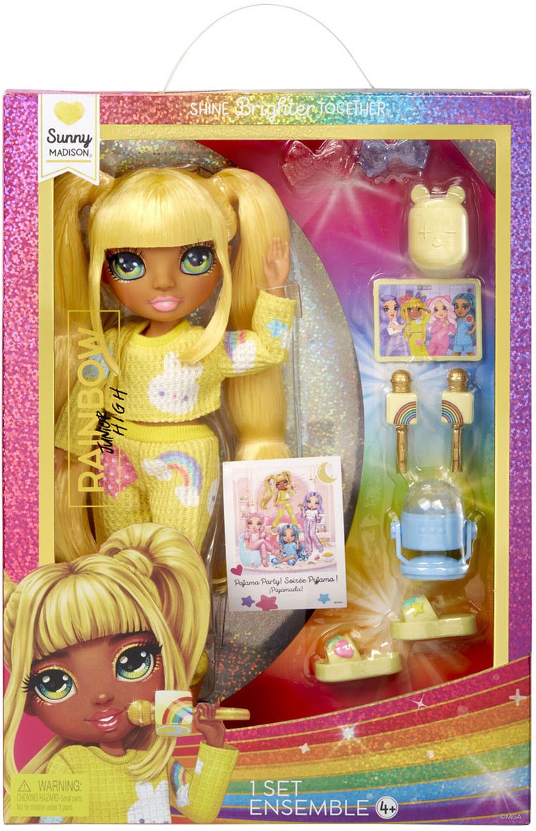MGA Entertainment Rainbow High Junior High Pyjamaparty-modepop Zon