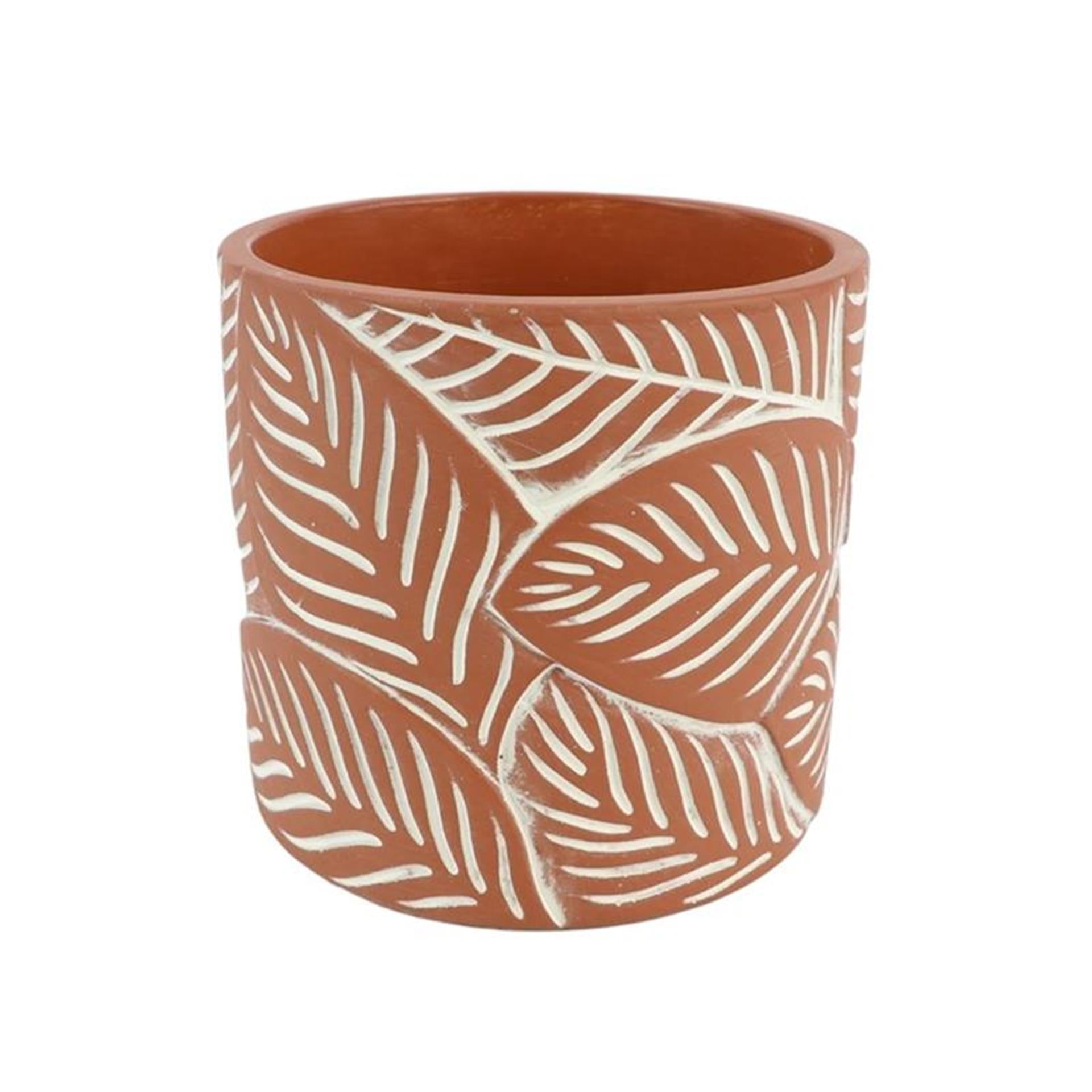 Hbx natural living bloempot follo ø13.8xh13cm terracotta