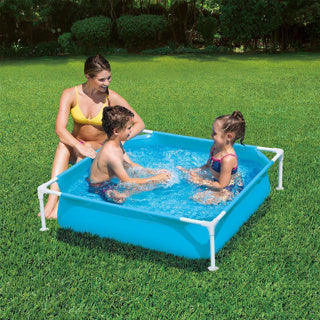 Zomergolven zwembad klein frame 122 x 122 x 30 cm blauw