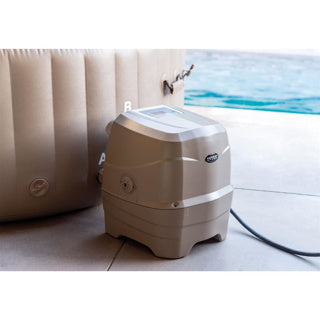 Intex purespa jacuzzi bubbelmassage 4 pers. 196 cm + energiezuinig afdekzeil