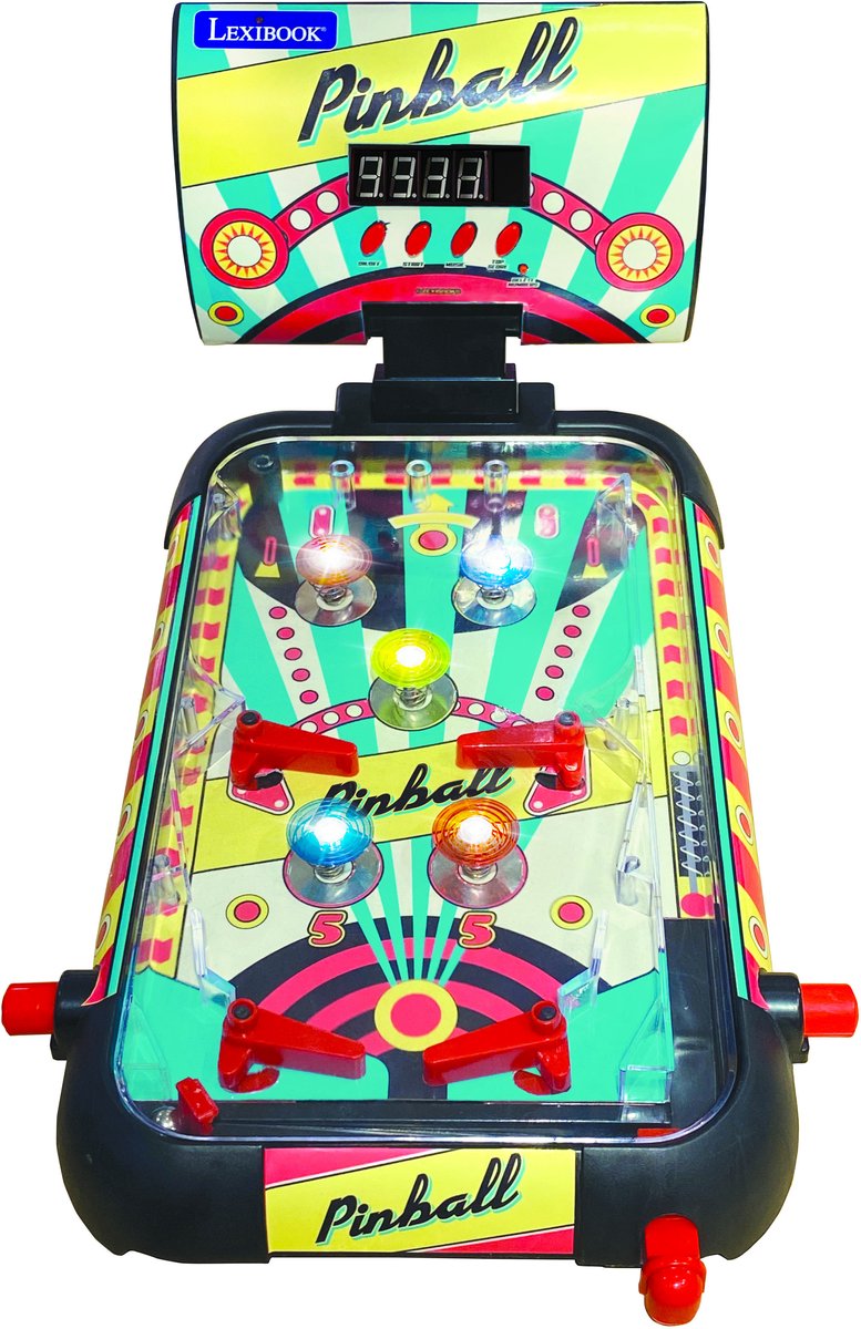 Lexibook awesome elektronische tafelflipperkast met geweldig ontwerp, geluiden, verlichting en digitale scores tot play alone of challenge uw friends.