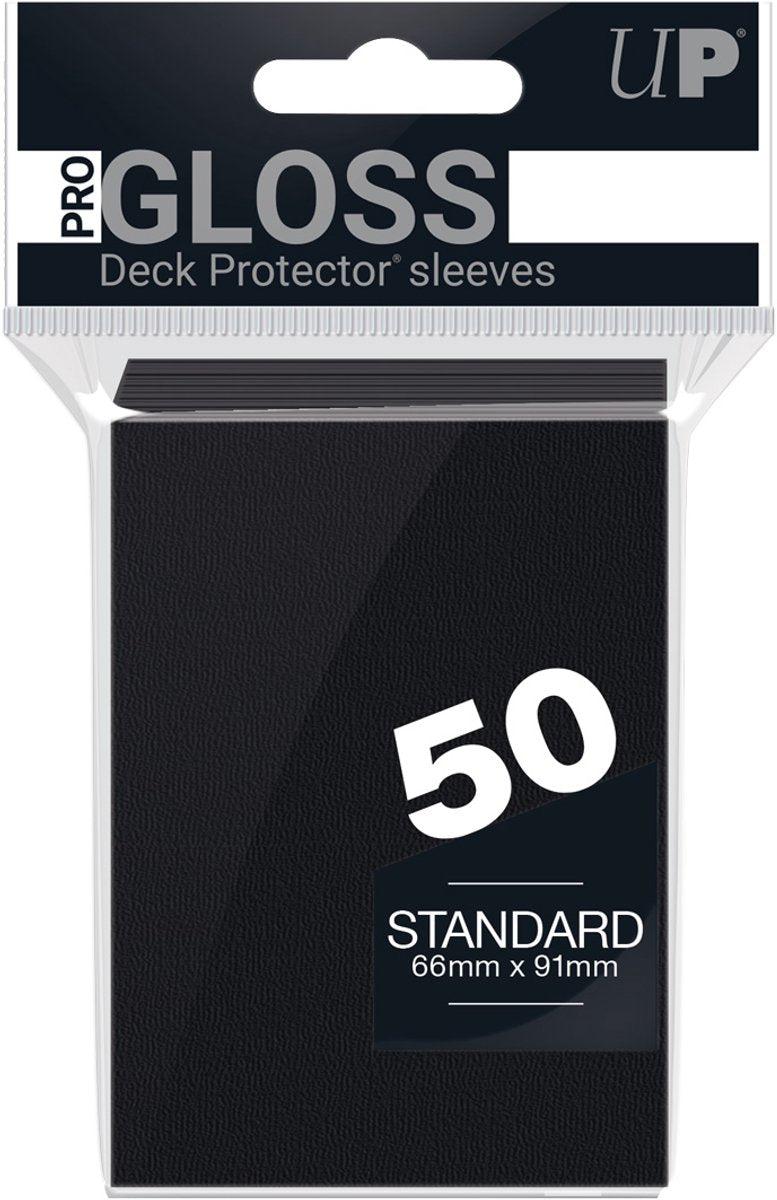 Ultrapro standaard deck protector sleeves black (50st)