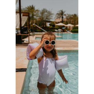 Swim essentials zwembandjes lila leopard 0-2 jaar | 2 stuks