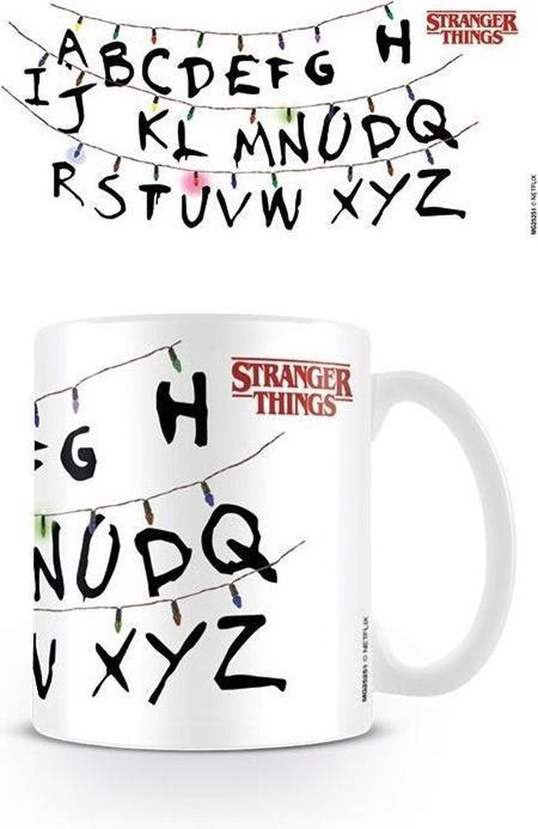 Merkloos sans marque stranger things - alphabet - mug