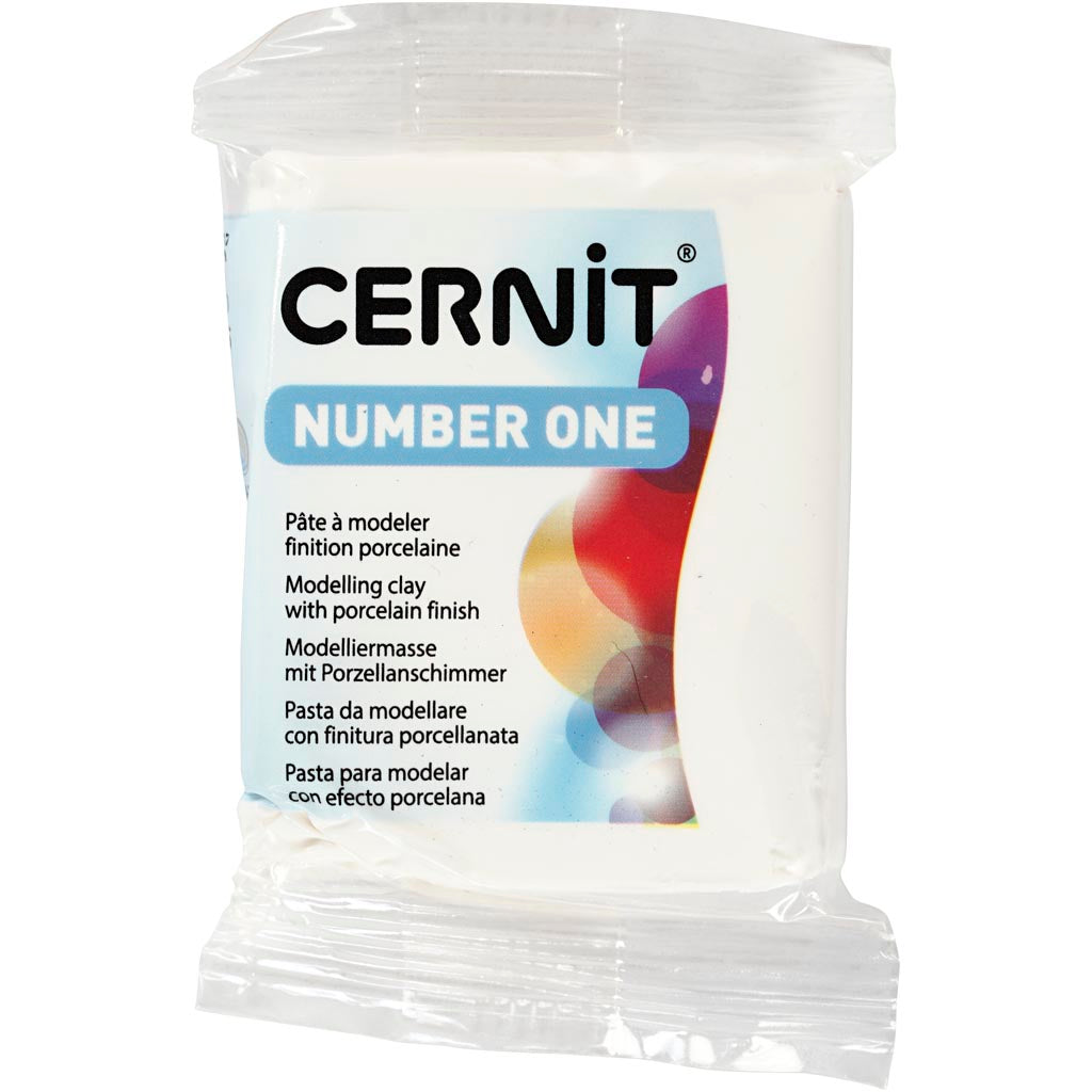 Creativ company cernit boetseerklei dekkend wit, 56 gram