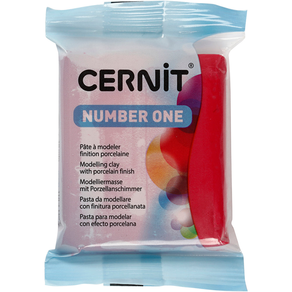 Creativ company cernit boetseerklei karmijnrood, 56 gram