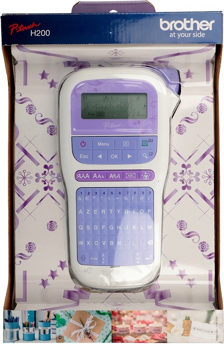 Brother p-touch h200 labelmaker geschikt voor labels: tze 3.5 mm, 6 mm, 9 mm, 12 mm - azerty