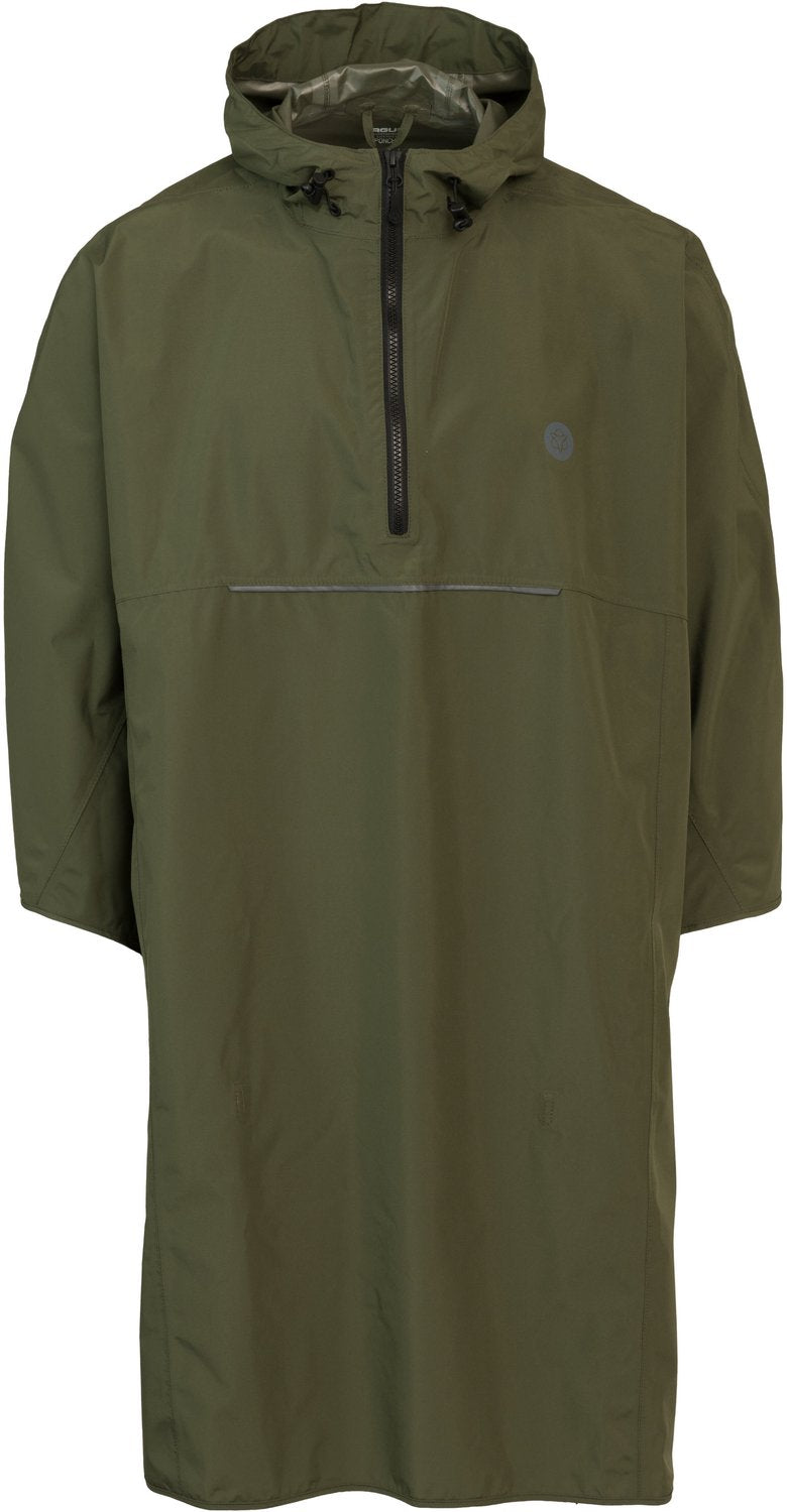 Agu go grant regenponcho uniseks waterdicht - legergroen - waterkolom 5.000 mm - polslussen one size