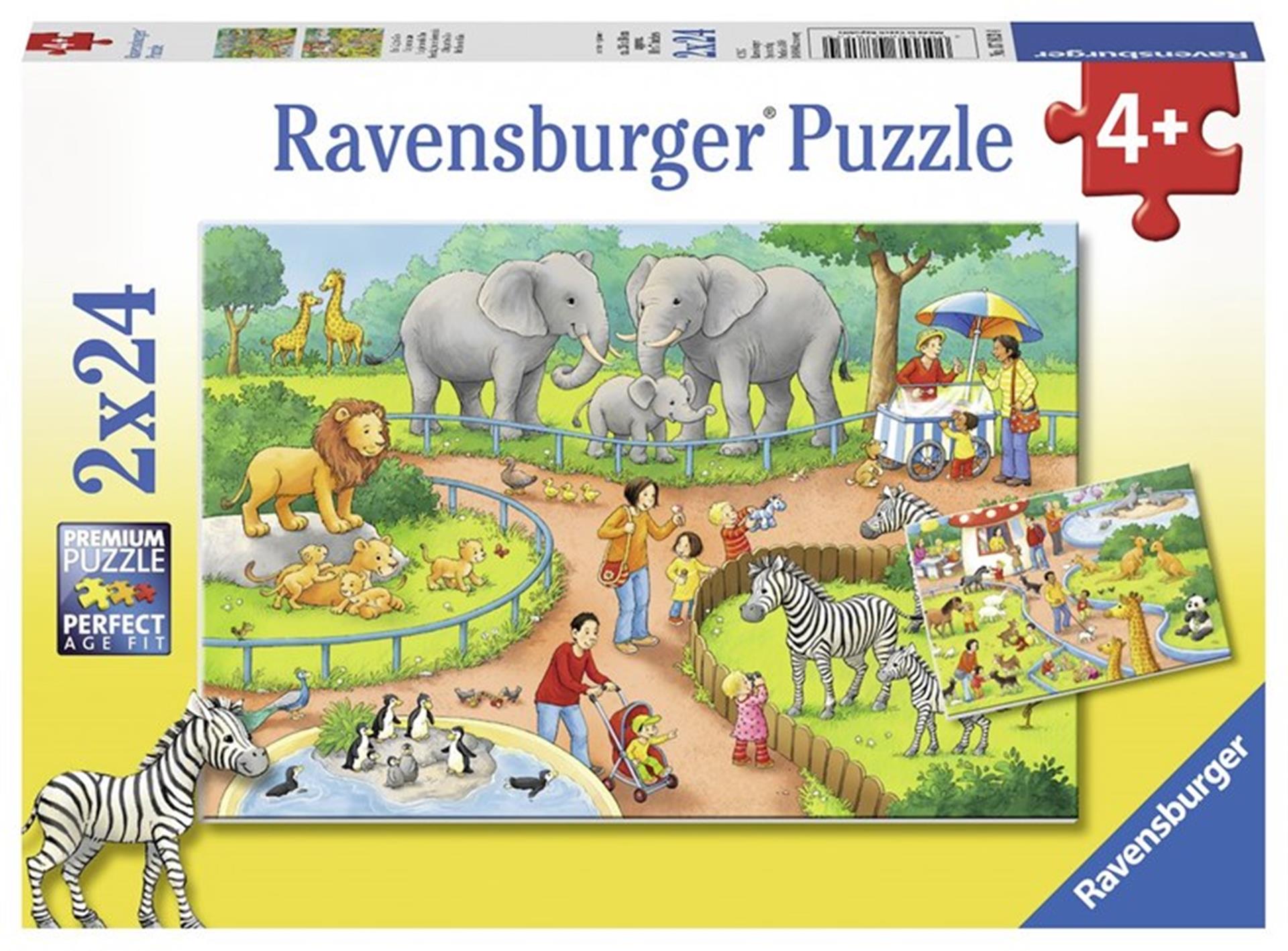 Ravensburger puzzel dag dierentuin 2x24p